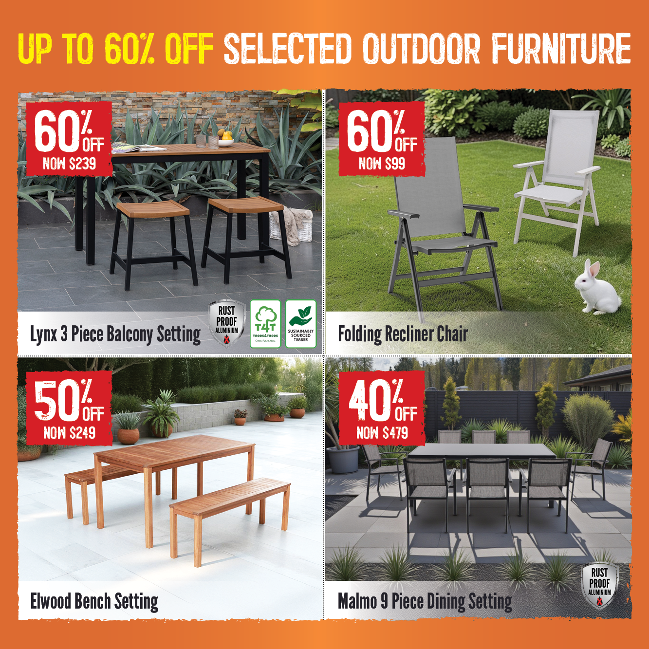 Up To 60% Off Selected Outdoor Furniture | Shop Now